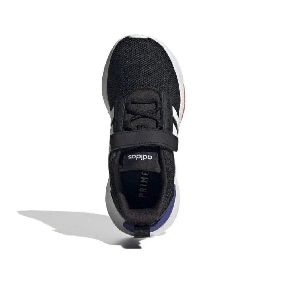 ADIDAS RACER TR21 K Boys Sz 13 K Big Boy Black/White/Ink Mesh Running Shoes - Picture 6 of 13